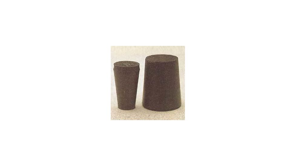 Plasticoid Black Rubber Stoppers, Solid 10-M290