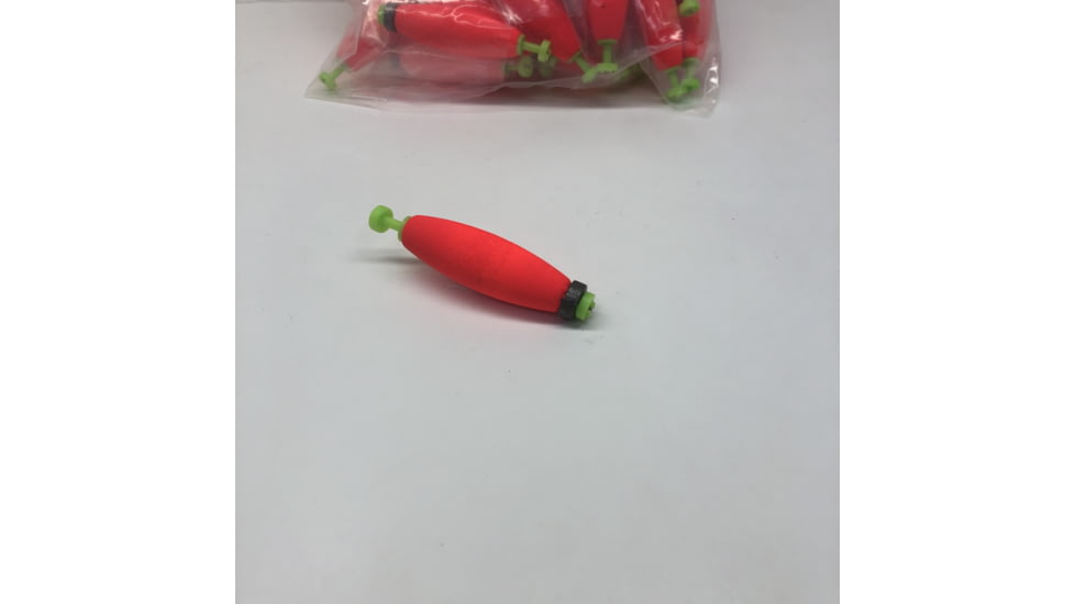 Plastilite Cigar Snap-On Foam Float, 2in, Weighted,Red, 50 Per Bag, 50SC200WR