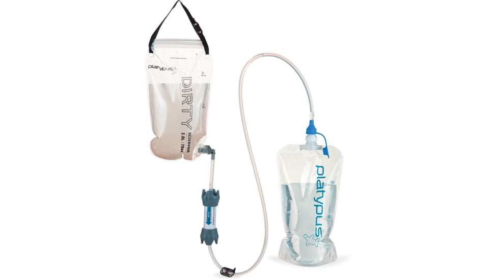 Platypus GravityWorks Water Filter Complete Kit, 2.0L, Clear/Blue, 6951