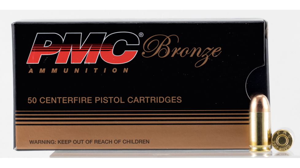 PMC 380A Bronze 380 ACP 90 Gr Full Metal Jacket FMJ 50 Bx/ 20 Cs