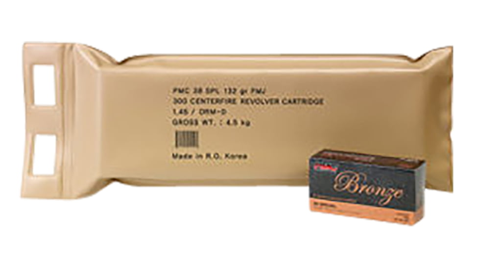 PMC Ammunition Bronze 38 Special 132 Grain Full Metal Jacket Brass Cased Pistol Ammo, 300 Rounds, 38GBP