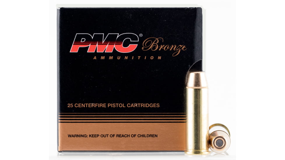 PMC Ammunition Bronze .44 Remington Magnum 240 Grain Truncated Cone Soft Point Brass Cased Pistol Ammo, 25 Rounds, 44D