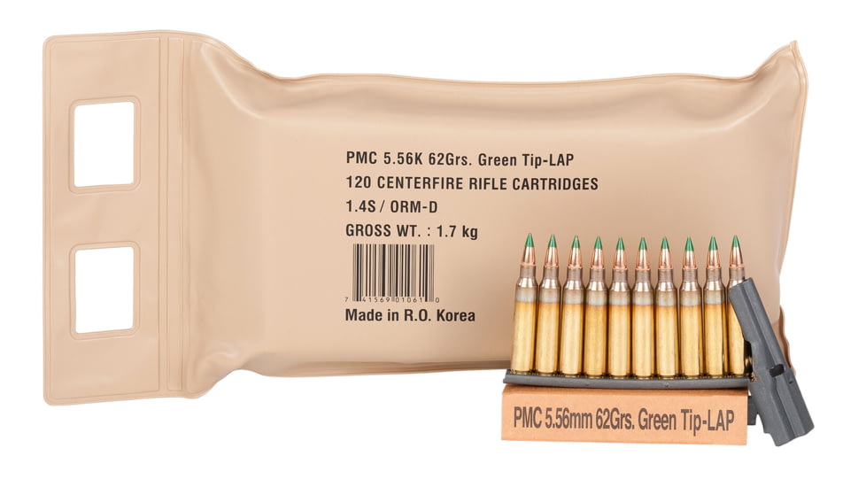 PMC 556M55BP Battle Pack 5.56 NATO 62 Gr Light Armor Piercing LAP 120 Bx/ 5