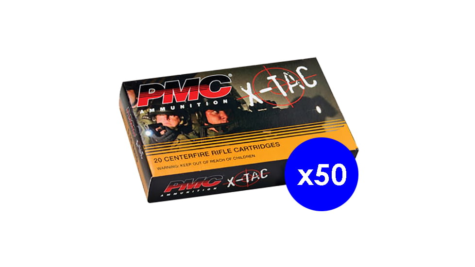 PMC Ammunition 556K X-Tac 5.56x45mm NATO 62 grain Light Armor Piercing Brass Centerfire Rifle Ammo, 1000 Rounds