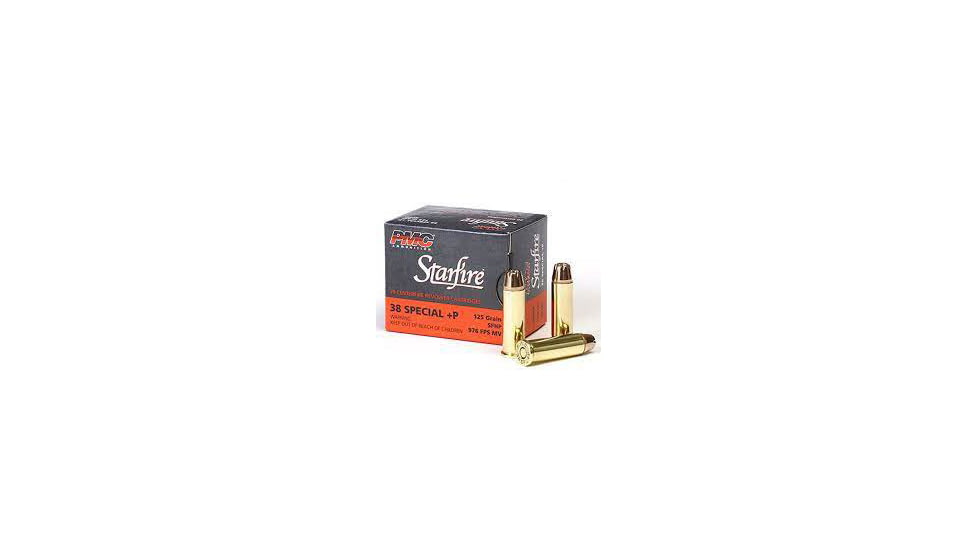 PMC Ammunition Starfire .38 SPL+P 125 Grain SFHP Brass Cased Pistol Ammo, PMC38SFA