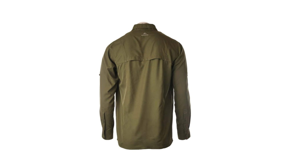 Pnuma Outdoors Long Sleeve Shooting Shirt - Mens, Dark Olive, L, PLSSSCYL