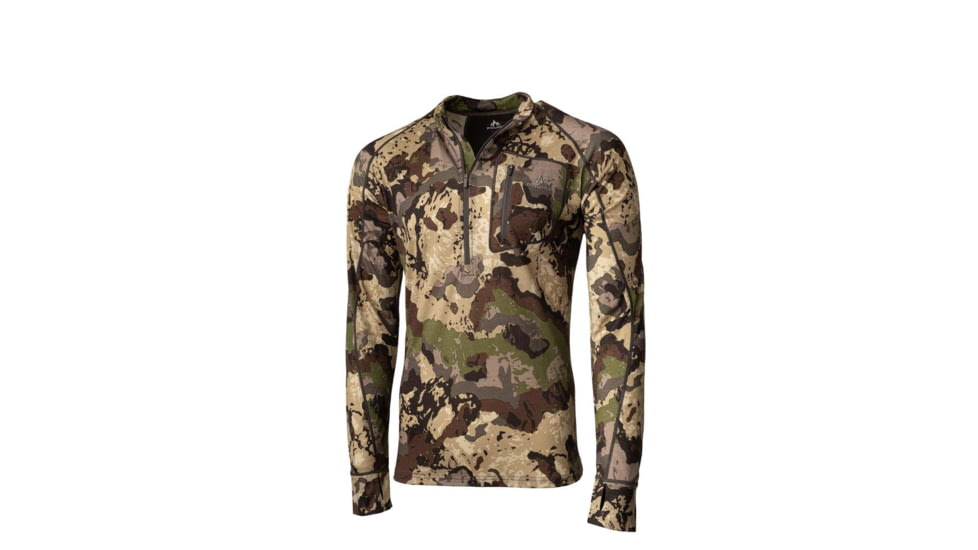 Pnuma Outdoors Merino Wool Baselayer 1/4 Zip Pullover - Mens, Caza, S, P302CS