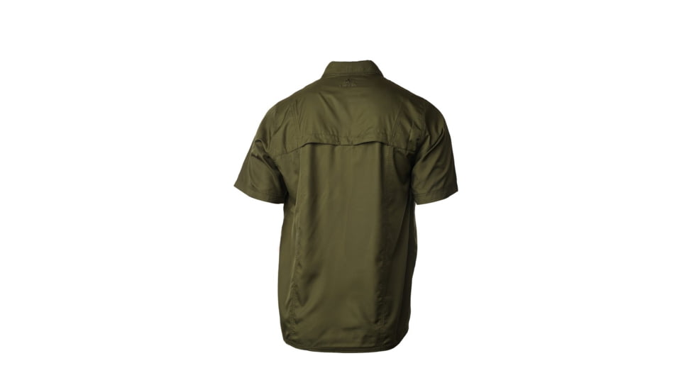 Pnuma Outdoors Short Sleeve Shooting Shirt - Mens, Dark Olive, L, PSSSSCYL