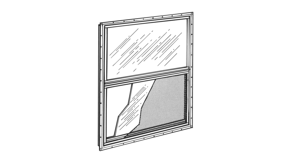 POCAHONTAS ALUMINUM COMPANY Pac Vertical Aluminum Sliding Window - 30-1/4in x 58-5/8", White, 30-1/4in x 58-5/8in, 04030591