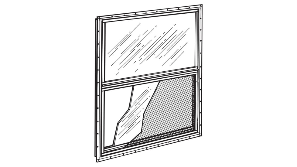 POCAHONTAS ALUMINUM COMPANY Pac Vertical Aluminum Sliding Window 36 1/4in x 39 5/8" Mill, 36-1/4in x 39-5/8in, 0403640-WGB