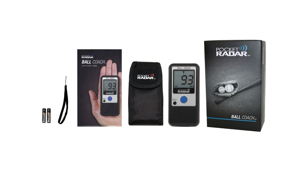 Pocket Radar Pocket Radar Personal Speed Radar Gun and Sports Training Tool, Black, Ball Coach Pro-Level Speed Training Tool, 4.7 x 2.3 x 0.8 in. 5176600206-CE