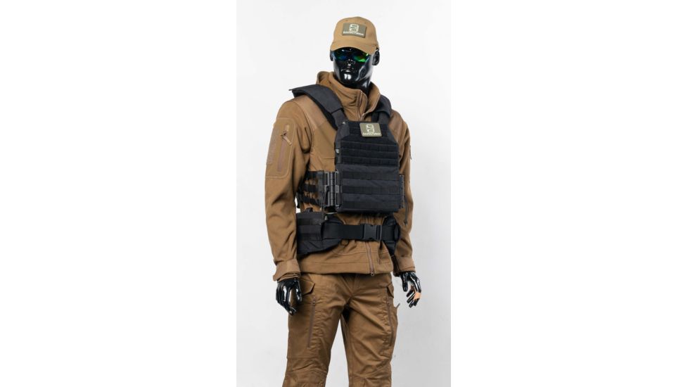 PODAVACH Ergonomic tactical chest rig, Black, NSN n, BL-BLT-BL