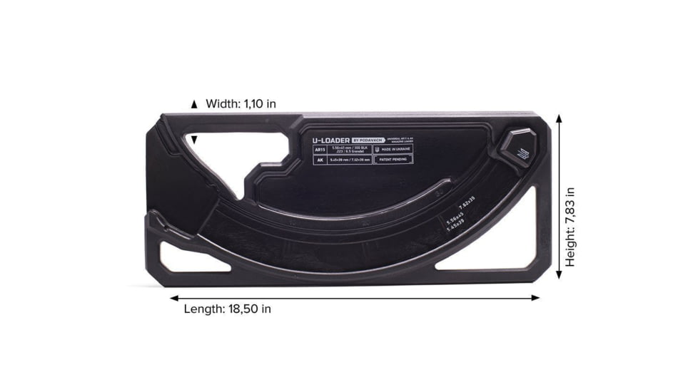 PODAVACH U-Loader , Basic, AR15, AK Magazine Speed Loader, Black, NSN n, L15BL