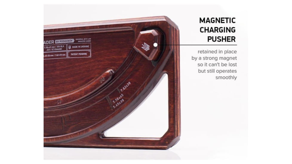 PODAVACH U-Loader , Basic, AR15, AK Magazine Speed Loader, Natural wood, NSN n, L15BR