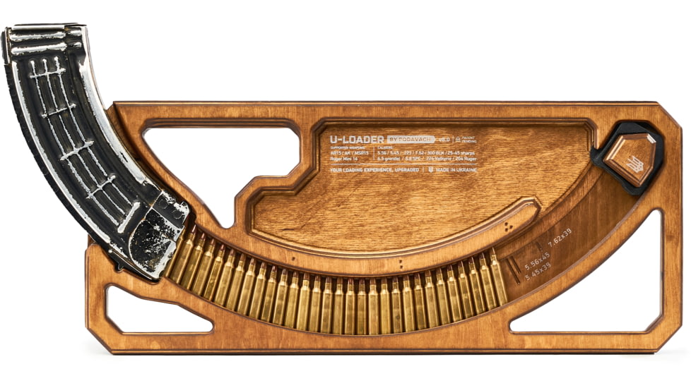 PODAVACH U-Loader, Basic, AR15, AK Magazine Speed Loader, Walnut, L15WN