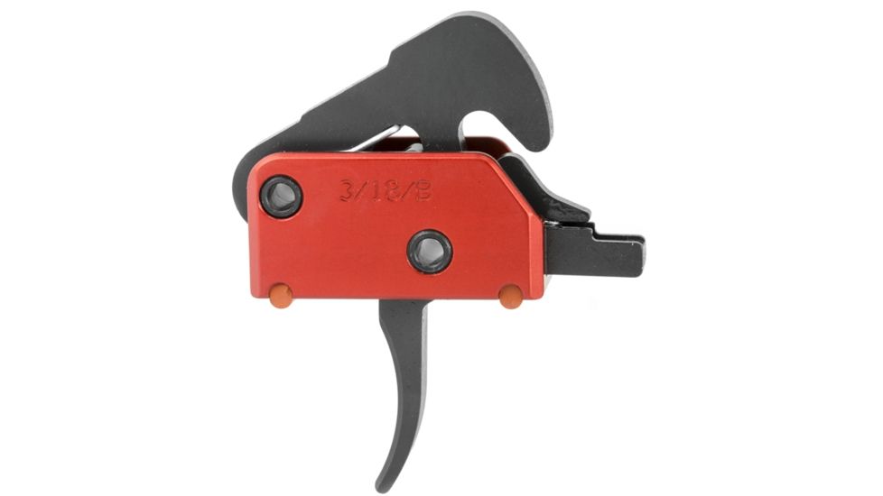 POF USA Standard Two Stage Trigger with KNS Anti Walk Pins, 4.5 lb Pull Weight, Red/Black, 1509