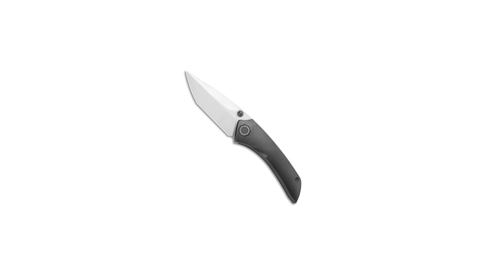 Poikilo Blade Poikilo Blade Tuna Liner Lock Knife DLC Titanium 3.4&quot; Satin, Black, Bohler M398, adult, BHQ-208794