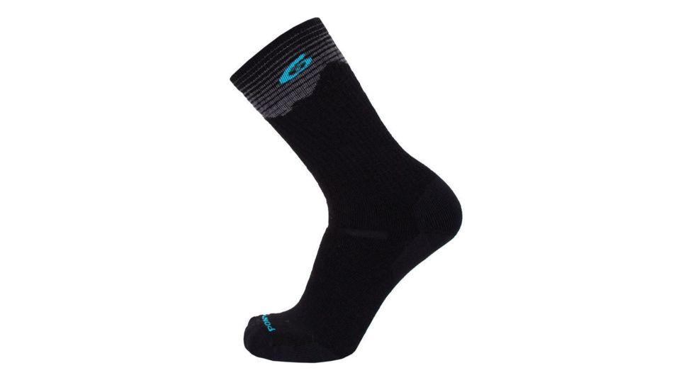 Point 6 37.5 Hiking Peak Light Crew Men's Socks, Black, X-Large 3570-204-08
