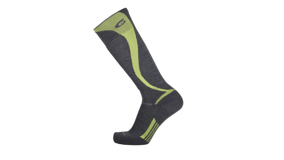 Point 6 37.5 Ski Light Carve OTC Men's Socks, Gray, Large 3424-200-07