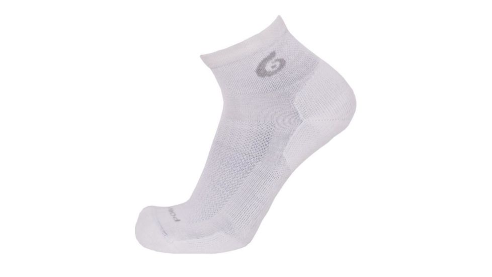 Point 6 Active Extra Light Mini Crew Men's Socks, White, Large 2153-110-07