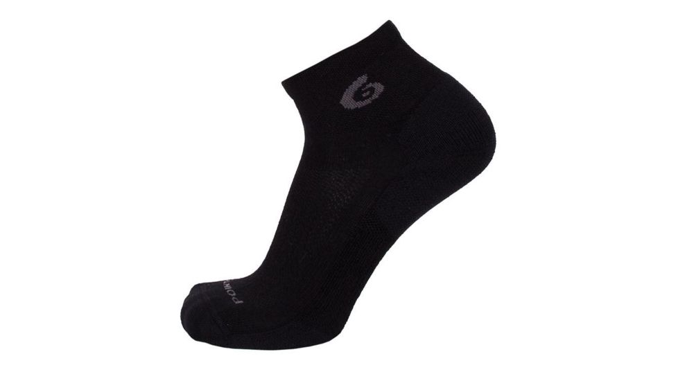 Point 6 Active Extra Light Mini Crew Men's Socks, Black, Medium 2153-204-06