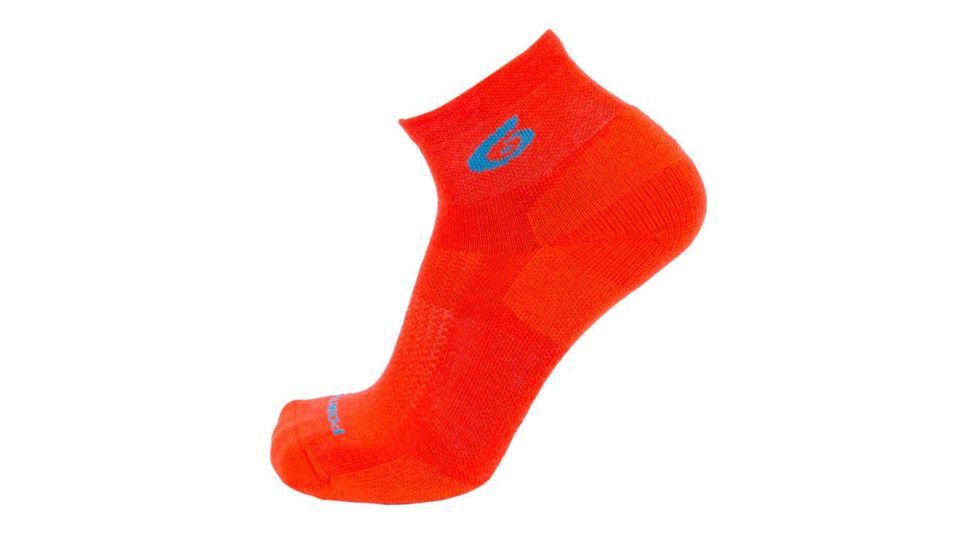 Point 6 Active Extra Light Mini Crew Mens Socks, Coral, Medium, 2153-280-06