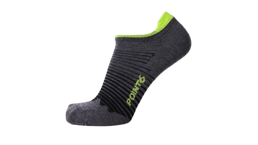 Point 6 Active Peak Ultralight No Show Tab  Men's Socks, Gray, Medium 1776-200-06