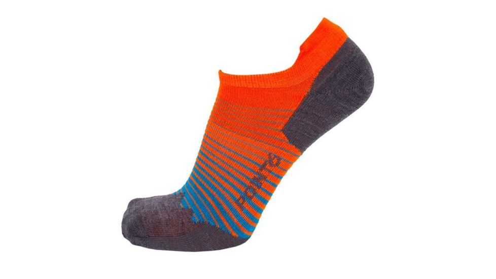 Point 6 Active Peak Ultralight No Show Tab  Men's Socks, Orange, Small 1776-265-05
