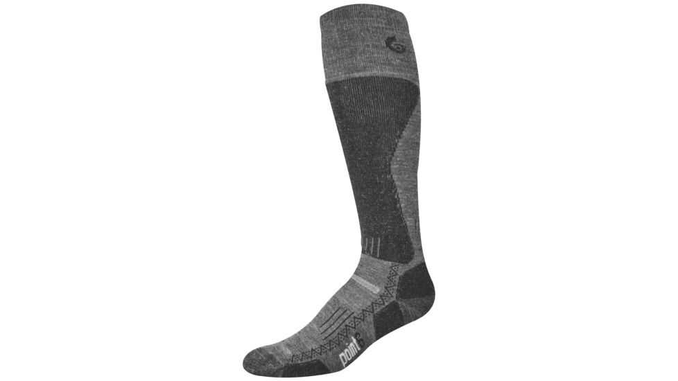 Point 6 Boot Light Over The Calf Sock - Mens-Gray-Medium