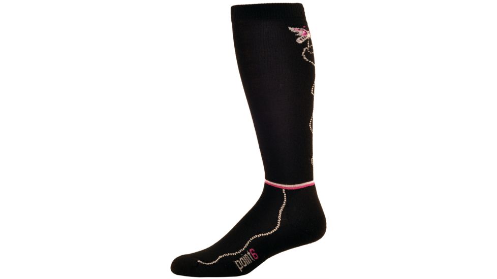 Point 6 Flutterby Light Over-The-Calf Sock - Women's-Gray-Small