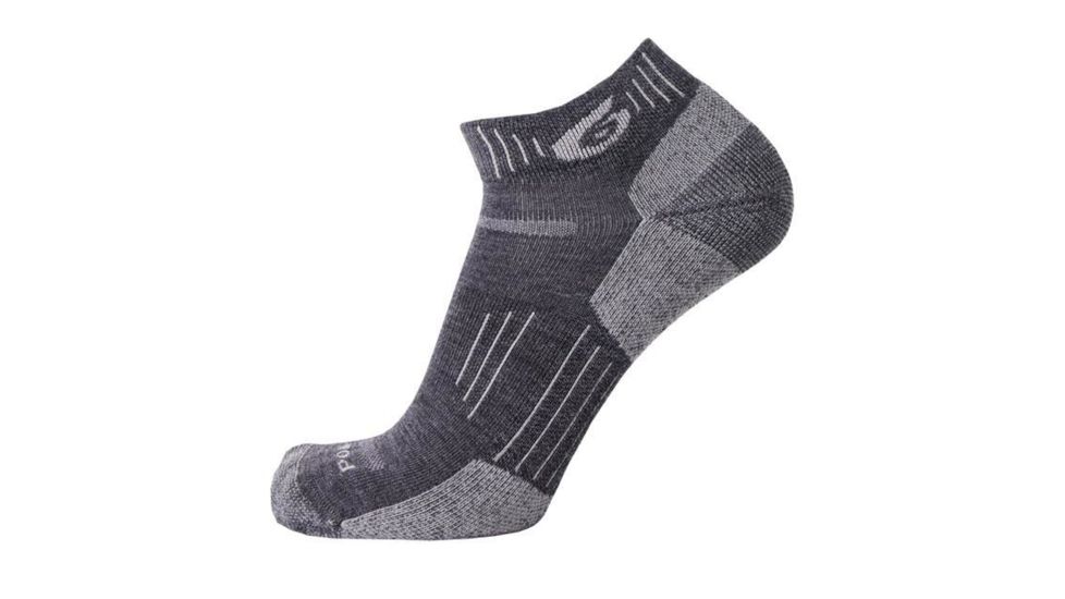 Point 6 Hiking Essential Extra Light Mini Crew Men's Socks, Gray, Medium 2535-200-06