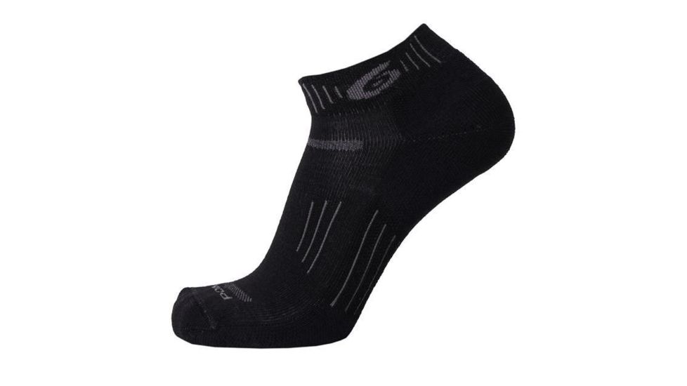 Point 6 Hiking Essential Extra Light Mini Crew Men's Socks, Black, Medium 2535-204-06