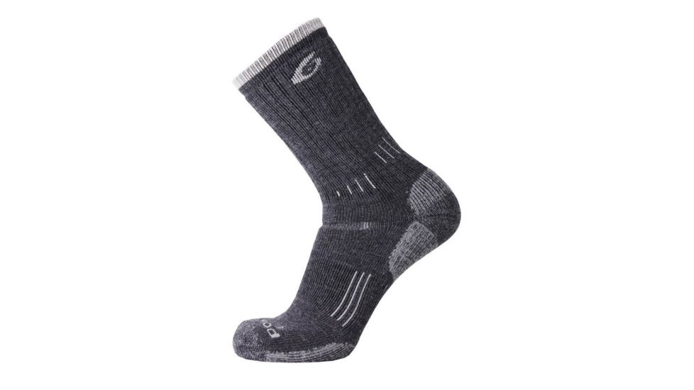 Point 6 Hiking Essential Light Crew Men's Socks, Gray, X-Large 2531-200-08
