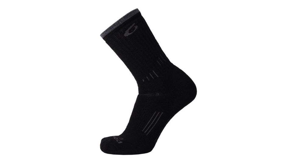 Point 6 Hiking Essential Light Crew Men's Socks, Black, Small 2531-204-05