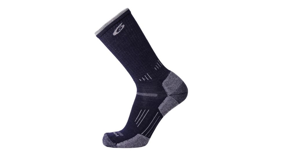 Point 6 Hiking Essential Light Crew Men's Socks, Dark Navy, Large 2531-233-07