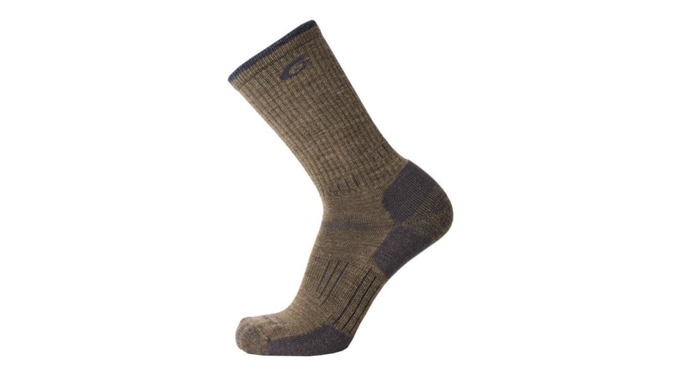 Point 6 Hiking Essential Light Crew Men's Socks, Earth, Medium 2531-320-06