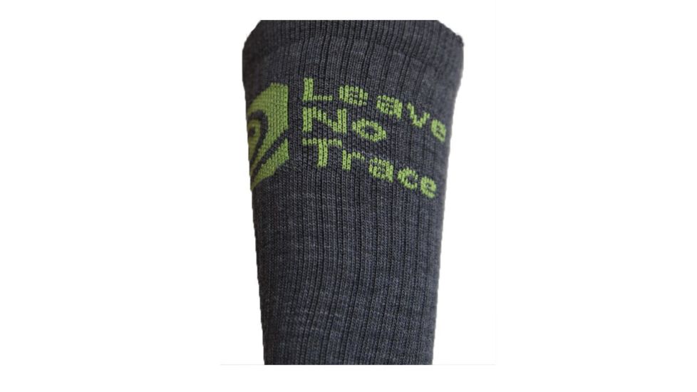 Point 6 Leave No Trace Hiking Light Crew Men's Socks, Gray, Large 2008-200-07