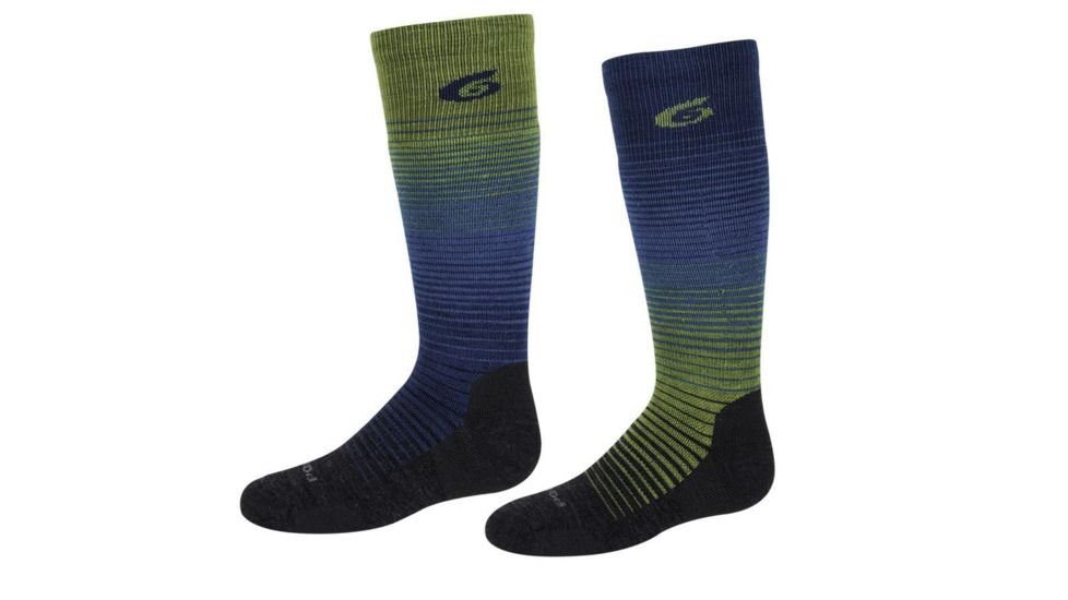 Point 6 Rise Medium OTC Kid's Socks, Lime, Large 4128-240-04