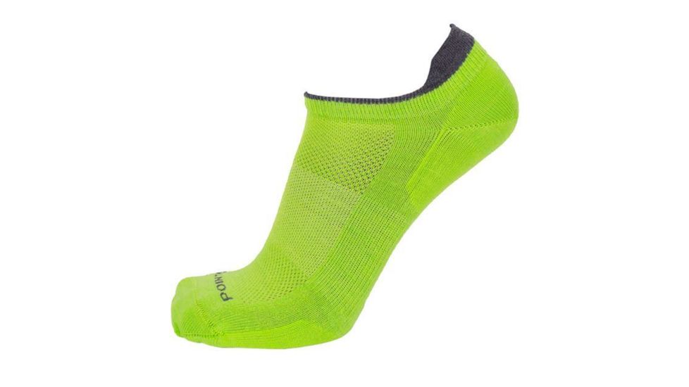 Point 6 Running Ultra Light No Show Tab Women's Sock, Super Lime, Medium 1175-270-06