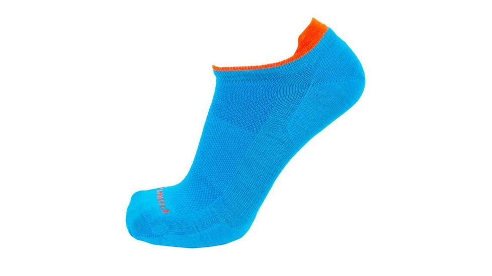 Point 6 Running Ultra Light No Show Tab Women's Sock, Caribbean Blue, Medium 1175-275-06
