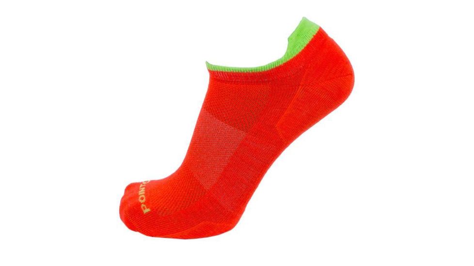Point 6 Running Ultra Light No Show Tab Women's Sock, Coral, Large 1175-280-07