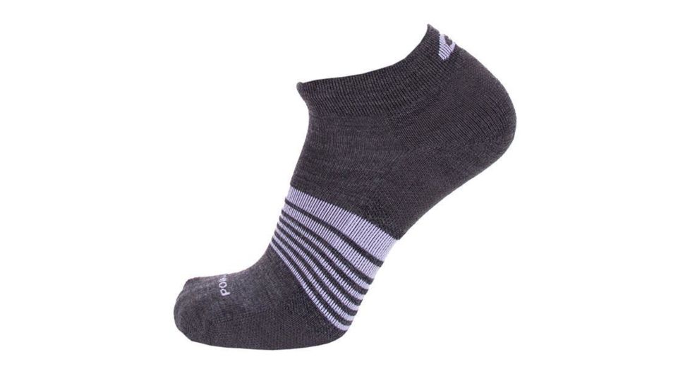 Point 6 Running Wall Street Extra Light Mini Crew Men's Socks, Gray, Small 1179-200-05