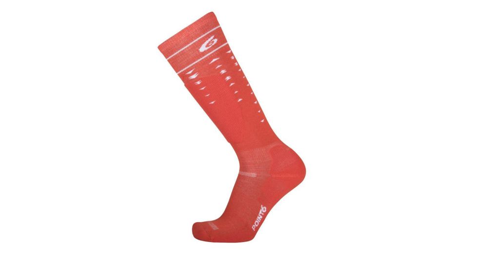 Point 6 Ski/Arrow Light OTC  Men's Socks, Coral, Small 2430-280-05