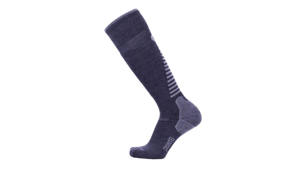 Point 6 Ski Pro Racer OTC Men's Socks, Gray, Large 1415-200-07