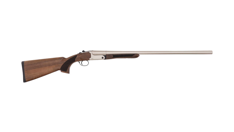 Pointer Ft6 3in Field SxS Shotgun, 12 Gauge, 28in Nickel BBL, Turkish Walnut Stock, Blued Nickel, FT61228NKL