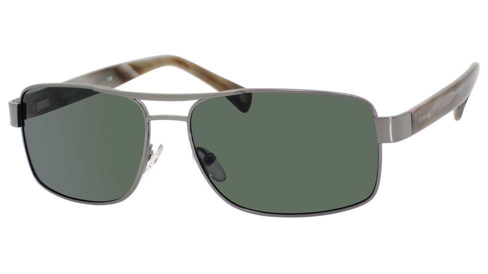 Polaroid X 4316/S Sunglasses X4316S-0A4X-0P-6015 - A / Gunmetal Frame, Green Polarized Lenses, Lens Diameter 60mm, Distance Between Lenses 15mm