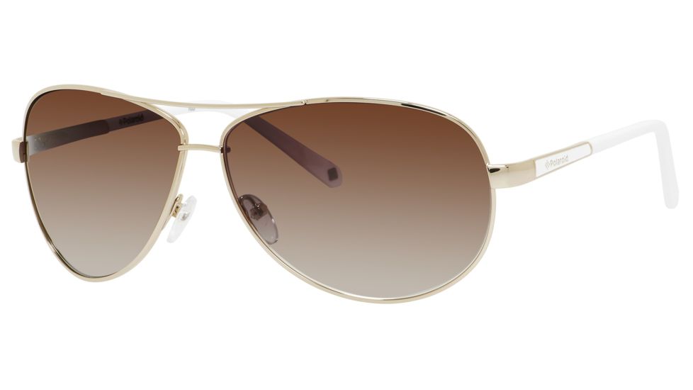 Polaroid X 4410/S Single Vision Prescription Sunglasses X4410S-0531-S7-6511 - Frame Color Gold White, Lens Diameter 65 mm