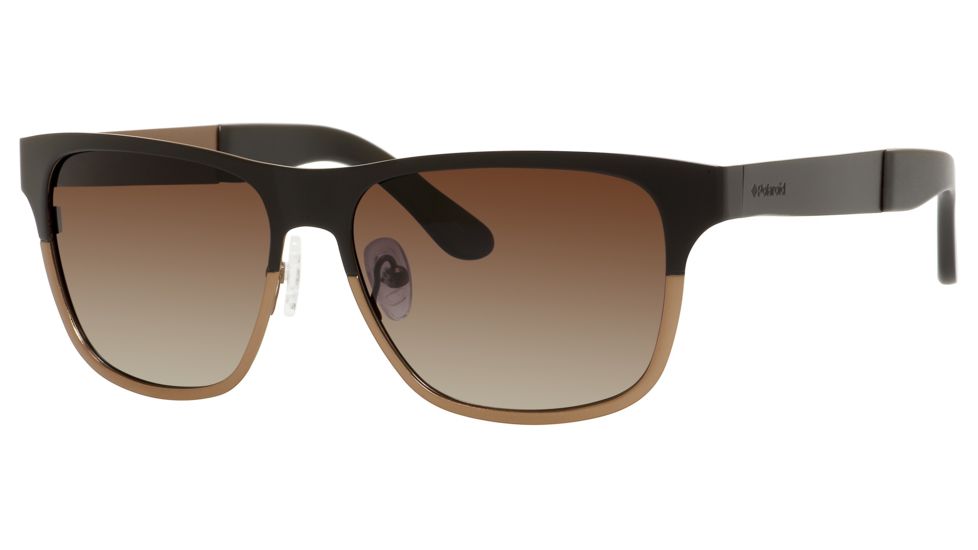 Polaroid X 4414/S Single Vision Prescription Sunglasses X4414S-000T-S7-5515 - Frame Color Dark Brown, Lens Diameter 55 mm