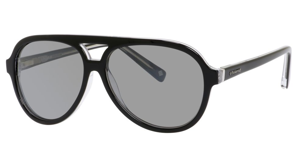 Polaroid X 8401/S Progressive Prescription Sunglasses X8401S-07C5-YA-5713 - Frame Color Black Crystal, Lens Diameter 57 mm