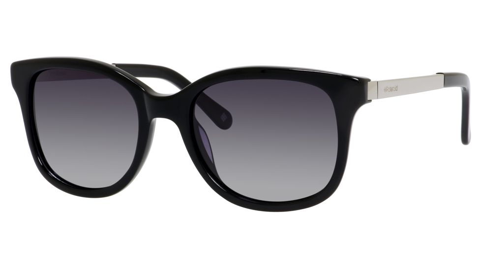 Polaroid X 8407/S Sunglasses X8407S-0KIH-ML-5219 - Black Frame, Gray Gradient Polarized Lenses, Lens Diameter 52mm, Distance Between Lenses 19mm